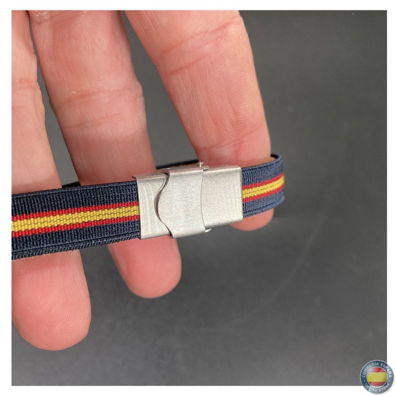 Pulsera de cuero con lona superior