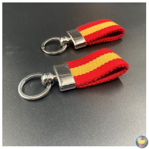 Pack 2 llaveros de lona colores Bandera de España