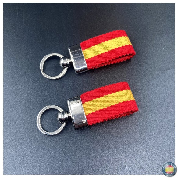 Pack 2 llaveros de lona colores Bandera de España