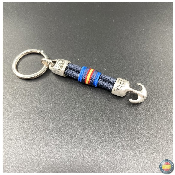 llavero cordón naútico 5mm con ancla
