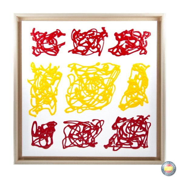 Cuadro con los colores de la Bandera de España