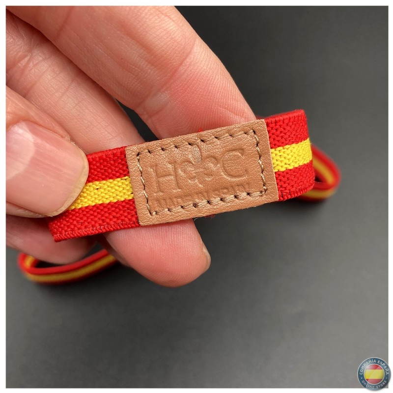 Pack 3 pulseras goma elástica bandera de España