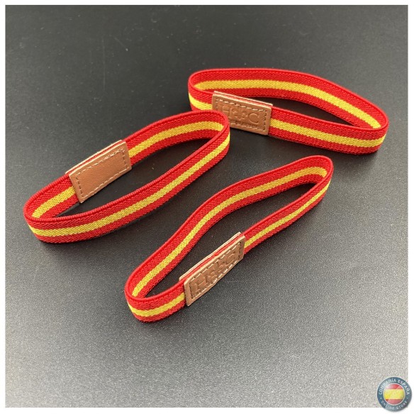Pack 3 pulseras goma elástica bandera de España
