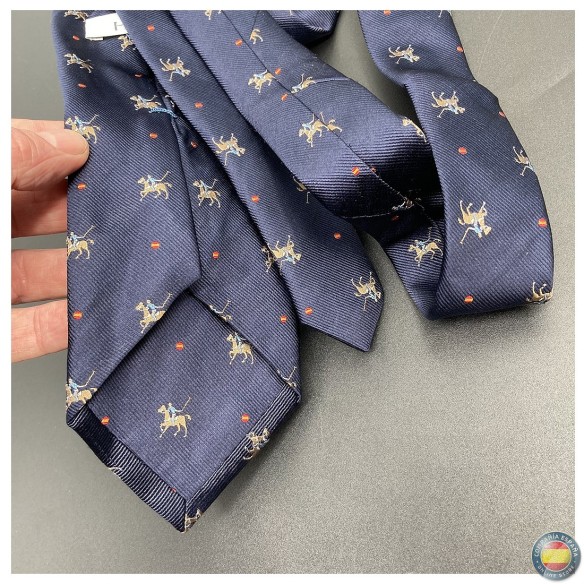 Corbata con detalle jugador Polo y Bandera de España
