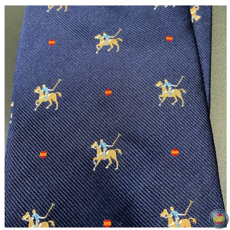 Corbata con detalle jugador Polo y Bandera de España
