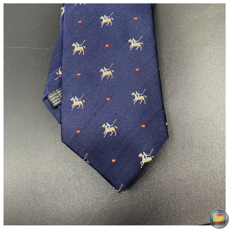 Corbata con detalle jugador Polo y Bandera de España