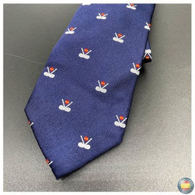 Corbata con detalle Palos de Golf y Bandera de España 2