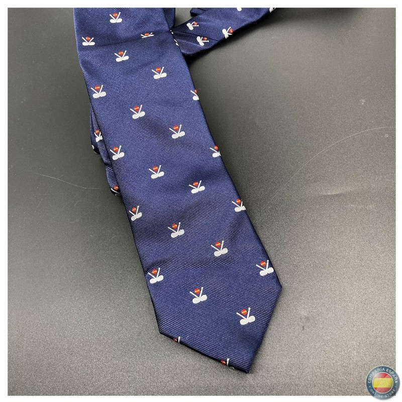 Corbata con detalle Palos de Golf y Bandera de España