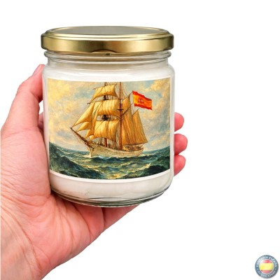 COMPAÑIA ESPAÑA -  Vela artesanal con Bandera de España