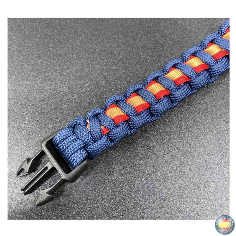 Pulsera cordón naútico zul marino