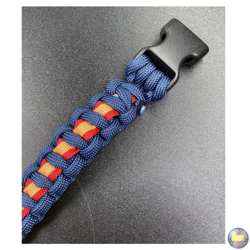 Pulsera cordón naútico zul marino