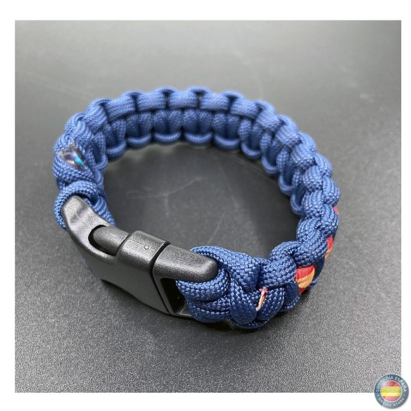 Pulsera cordón naútico zul marino