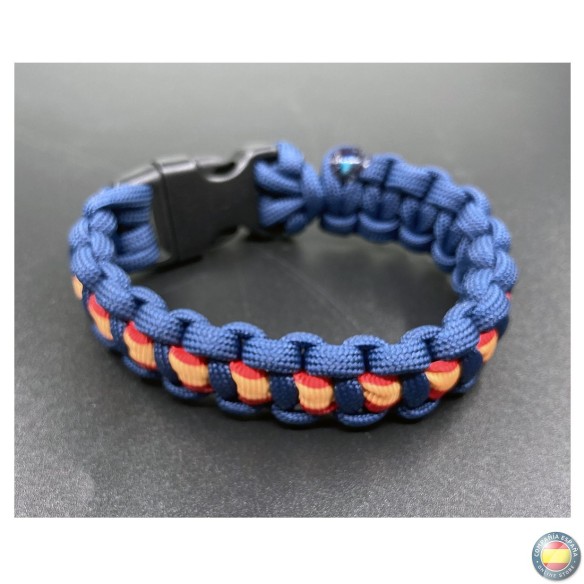 Pulsera cordón naútico zul marino